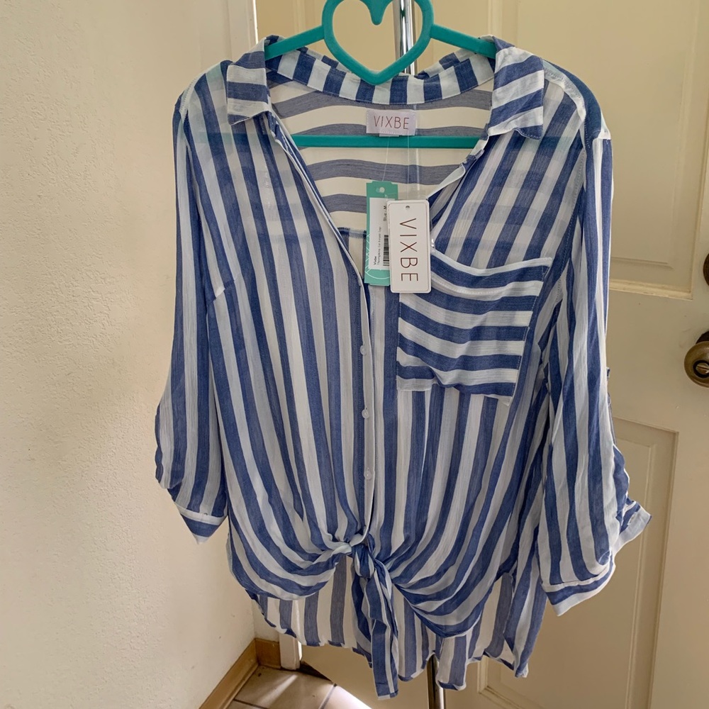 NWT Stitch Fix M Vixbe Tie Front Top